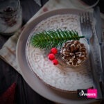 Rotí de cochinillo con puré de patata y manzana caramelizada (ración 250gr. aprox.)