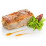 Pularda trufada deshuesada con manzana caramelizada  (ración 275gr. aprox.)