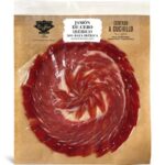 JAMON IBERICO CEBO CORTADO A CUCHILLO SOBRE 90 GRS aprox