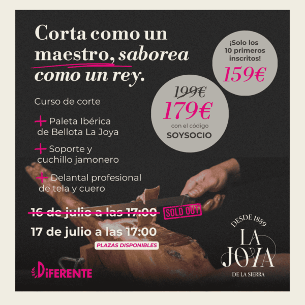 Corta como un maestro, saborea como un rey - Curso de corte de paleta